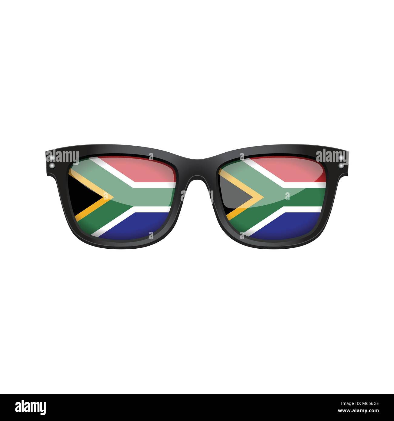 South Africa national flag fashionable sunglasses Stock Vector Image