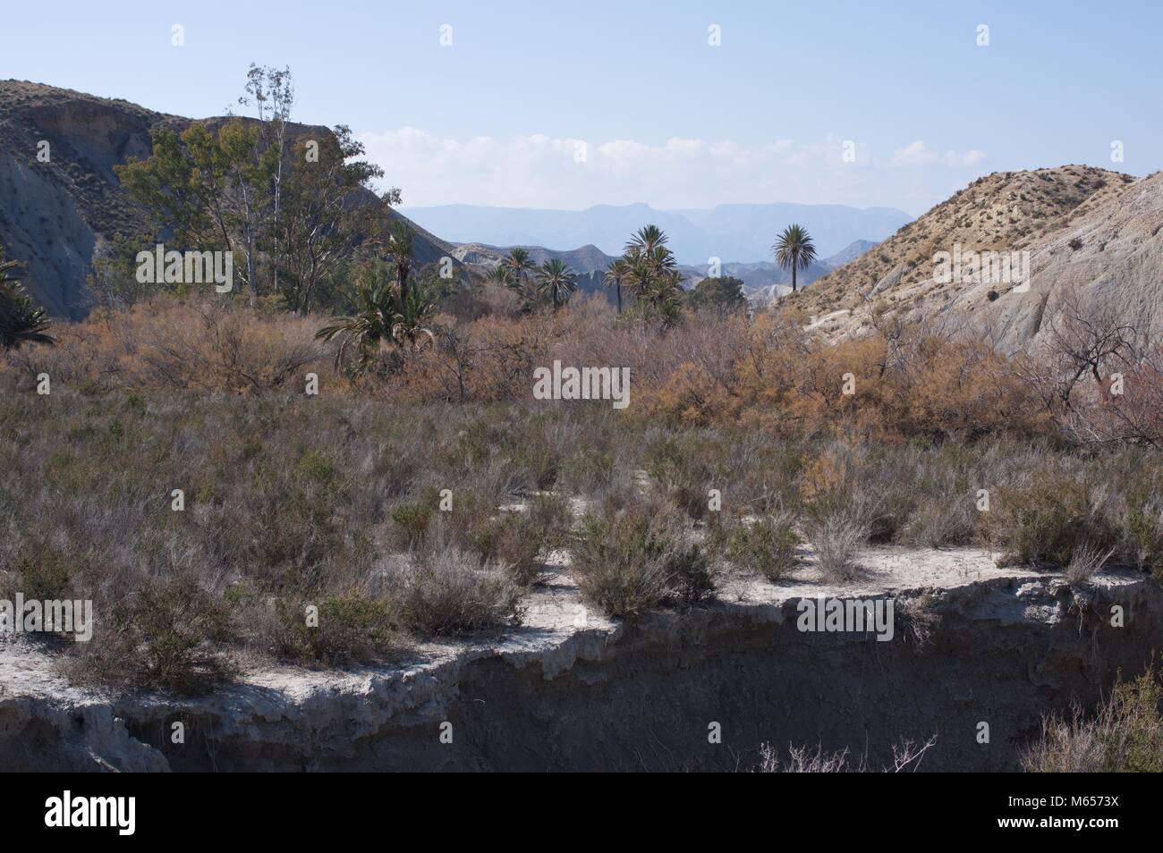 Views of Tabernas desert wilderness areas, Almeria, Spain Stock Photo