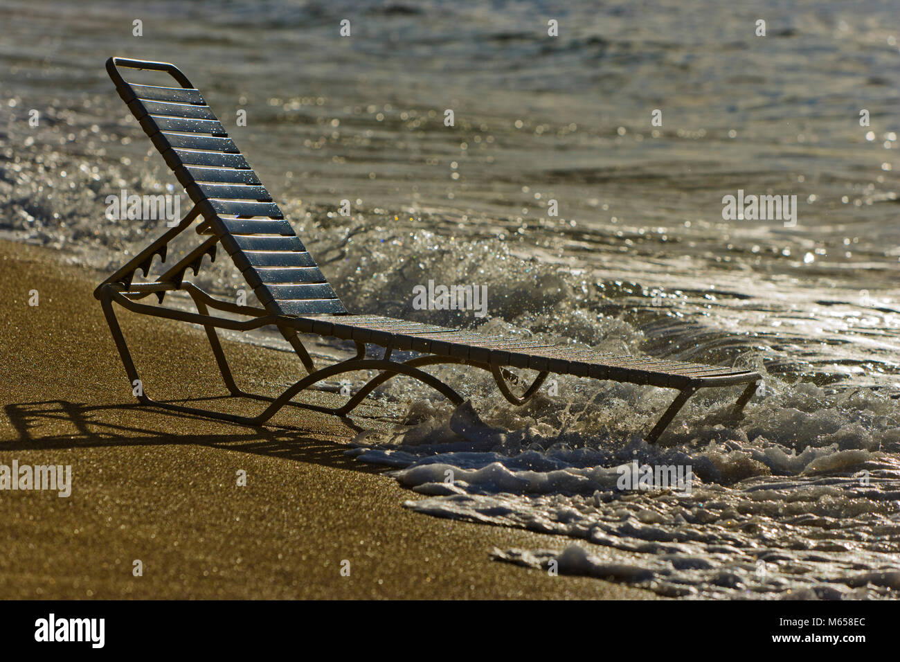 Lounge chair in Hawaii Stock Photo Alamy