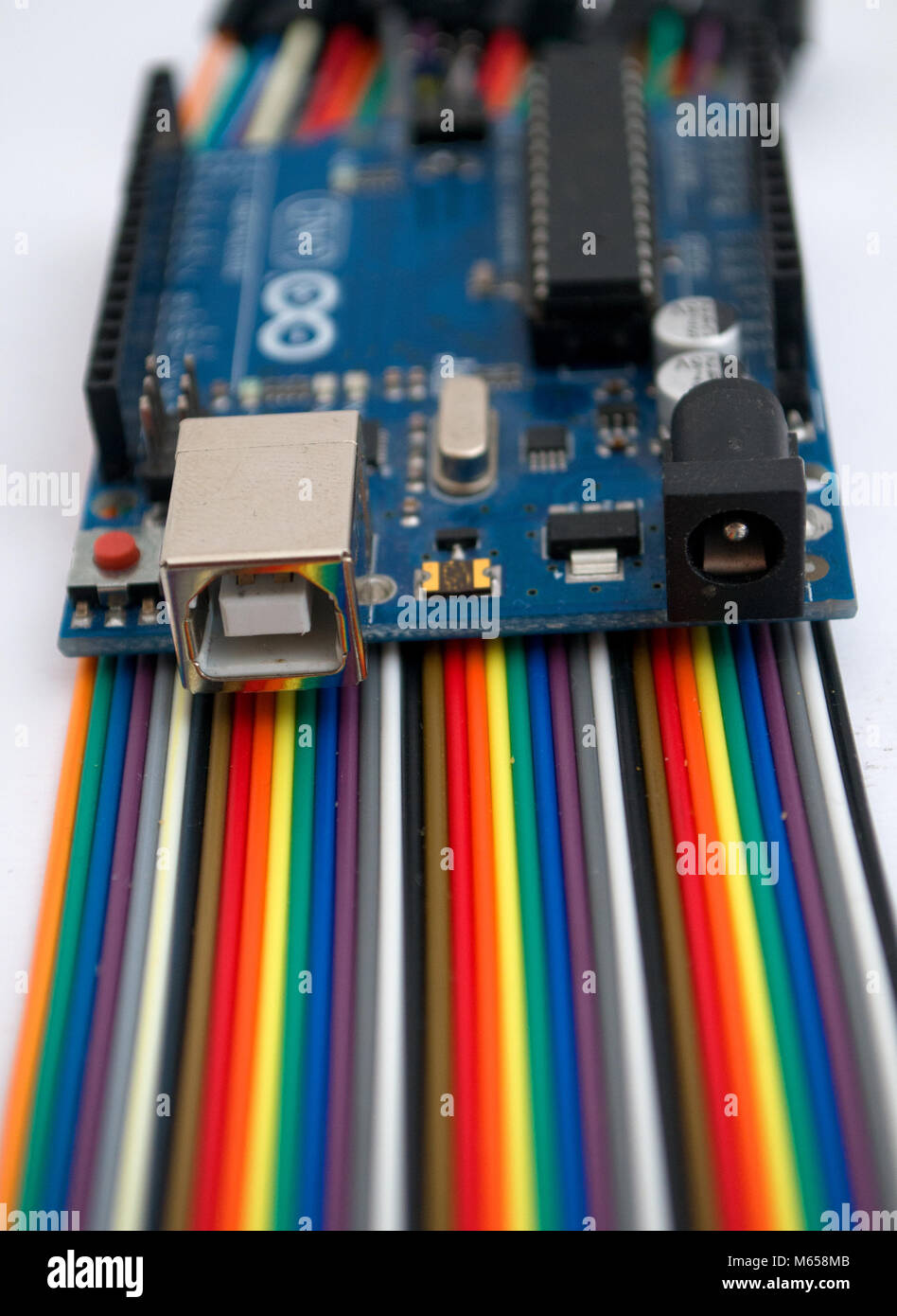 Arduino on a white background Stock Photo - Alamy