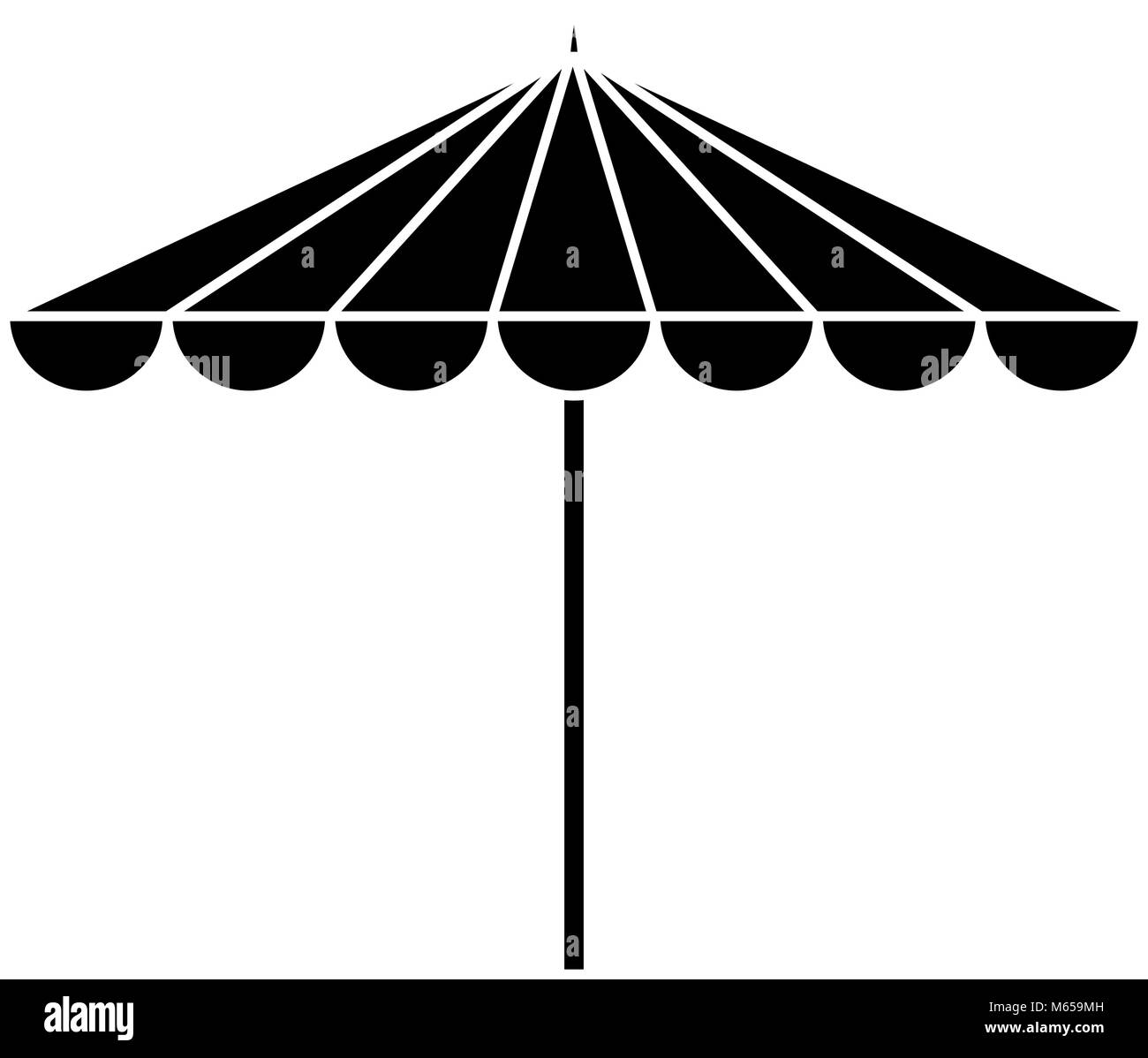 garden umbrella isolated icon vector illustration design Stock Vector