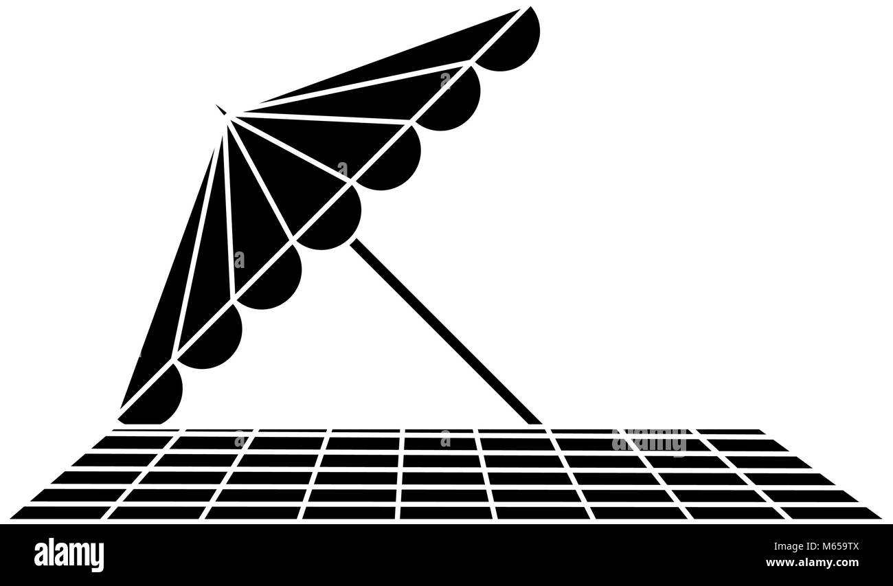 garden umbrella isolated icon vector illustration design Stock Vector