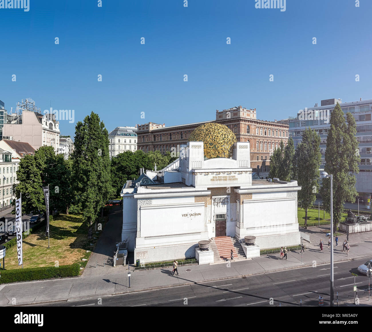 Secession Building, an Exhibition Hall for Contemporary Art, Vienna, Austria. It was built in 1897 by Joseph Maria Olbrich as architectural manifesto. Stock Photo