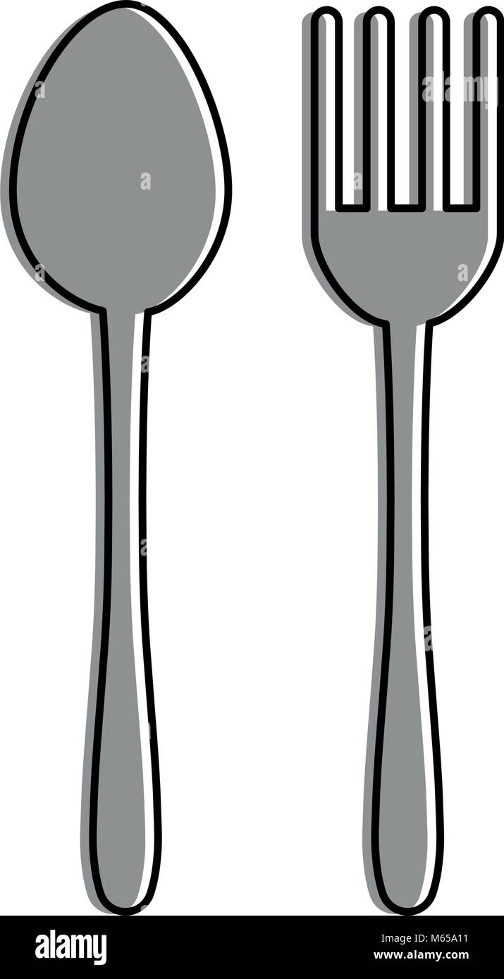 fork and spoon cutlery icon vector illustration design Stock Vector ...