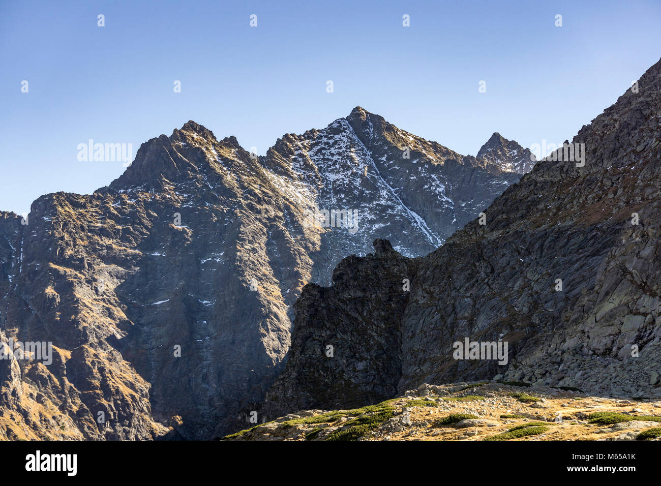 Mount Rysy View of Rysy, the highest peak of Poland. High Tatra Mountains Stock ...