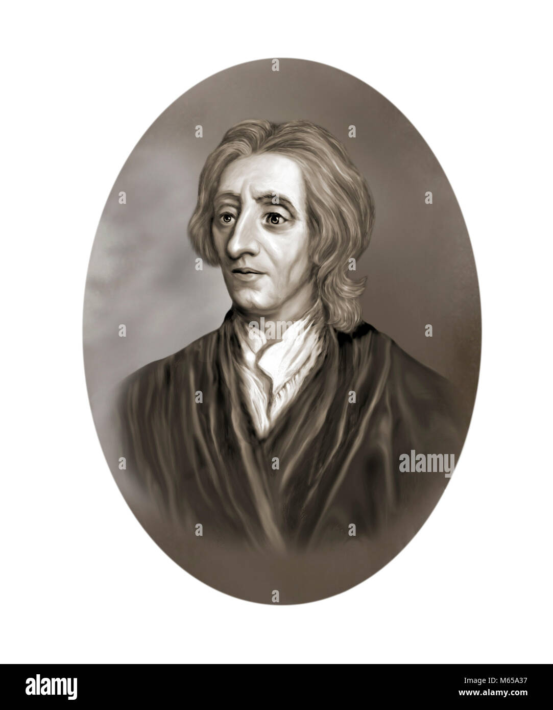 John Locke, 1632 - 1704, English Philosopher Physician Stock Photo