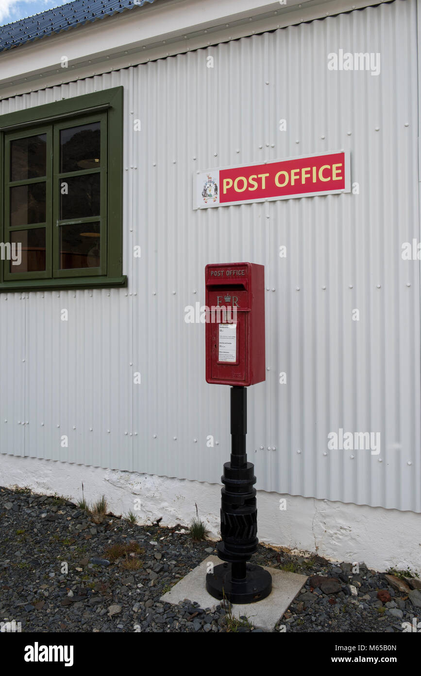 British territory, South Grytviken. King Edward Point Post Office, one of the