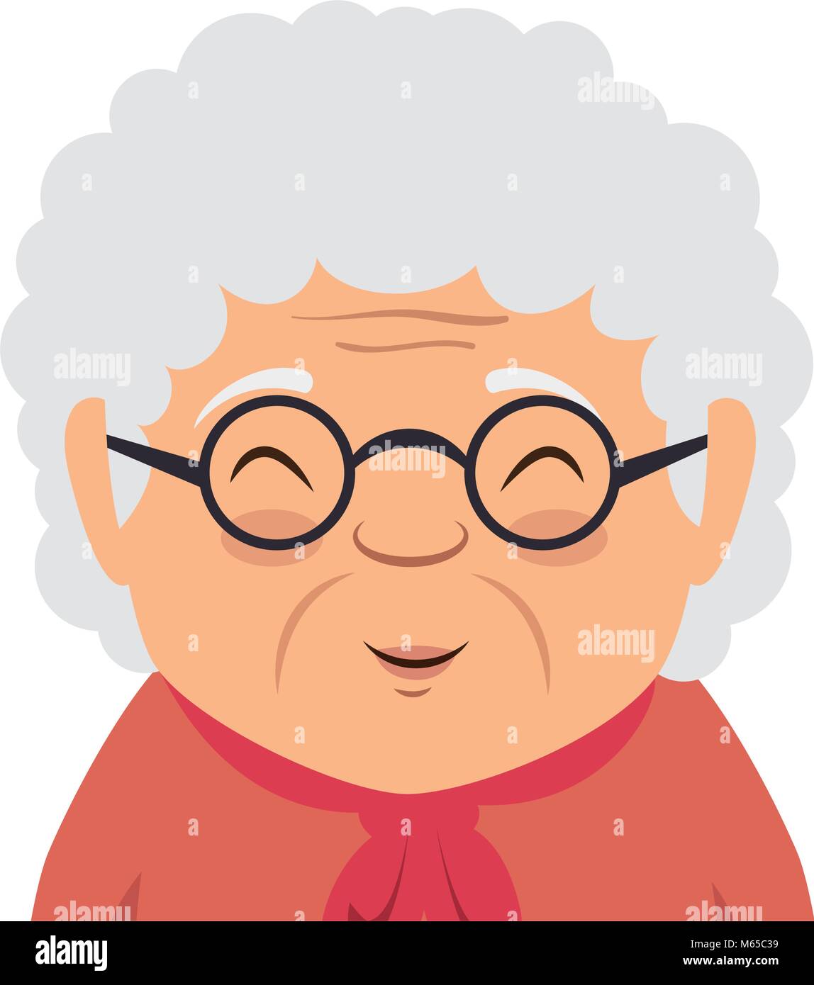 cute grandmother avatar character vector illustration design Stock ...