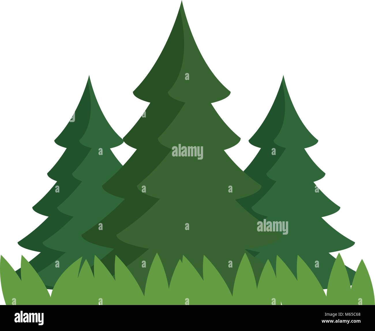 pine forest scene icon vector illustration design Stock Vector Image ...