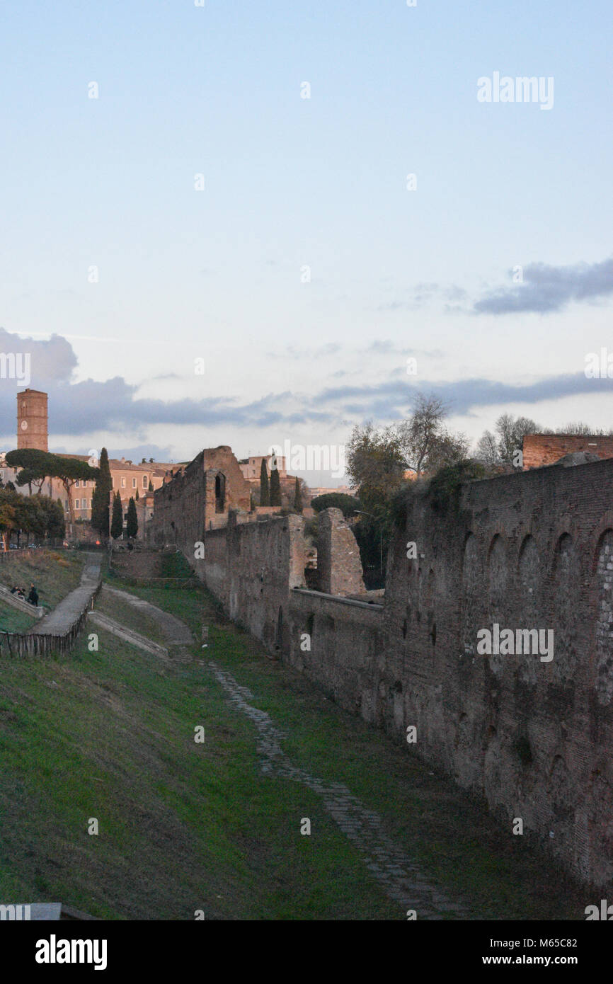 Aurelian Walls in Rome Stock Photo
