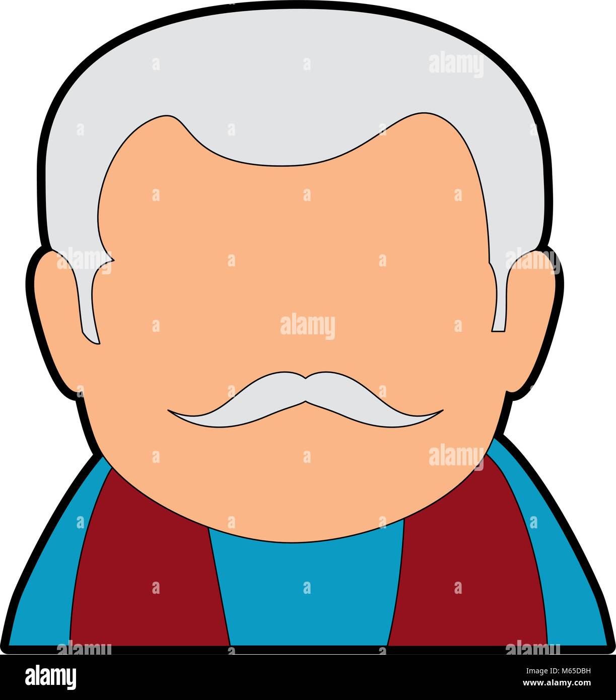 cute grandfather avatar character vector illustration design Stock ...
