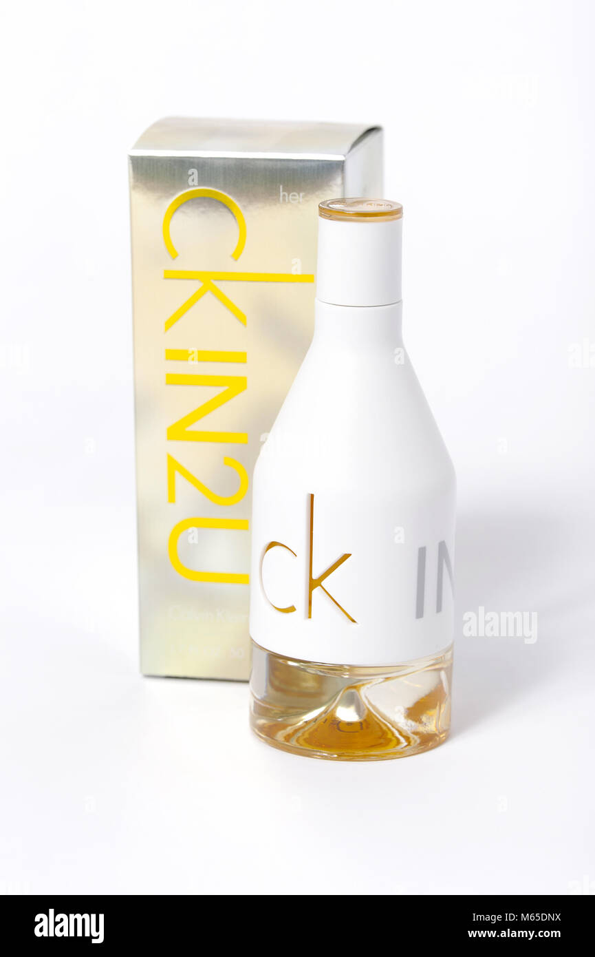 calvin klein, perfum, bottle, ck, in2u, fragrance, spirit, odour, product,  perfume, mens perfume bottle, parfum, eau de toilette Stock Photo - Alamy