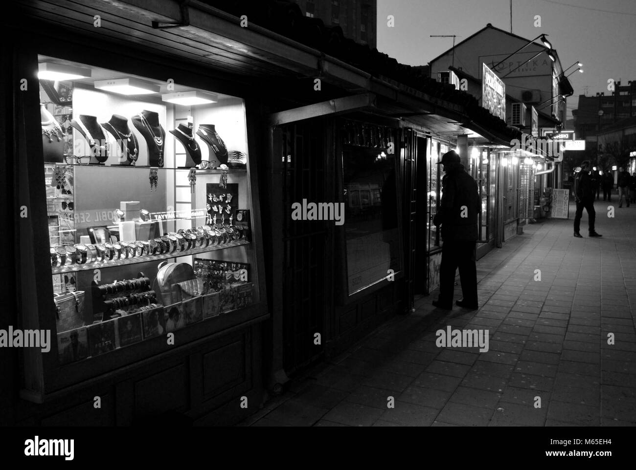 shops in the city Stock Photo