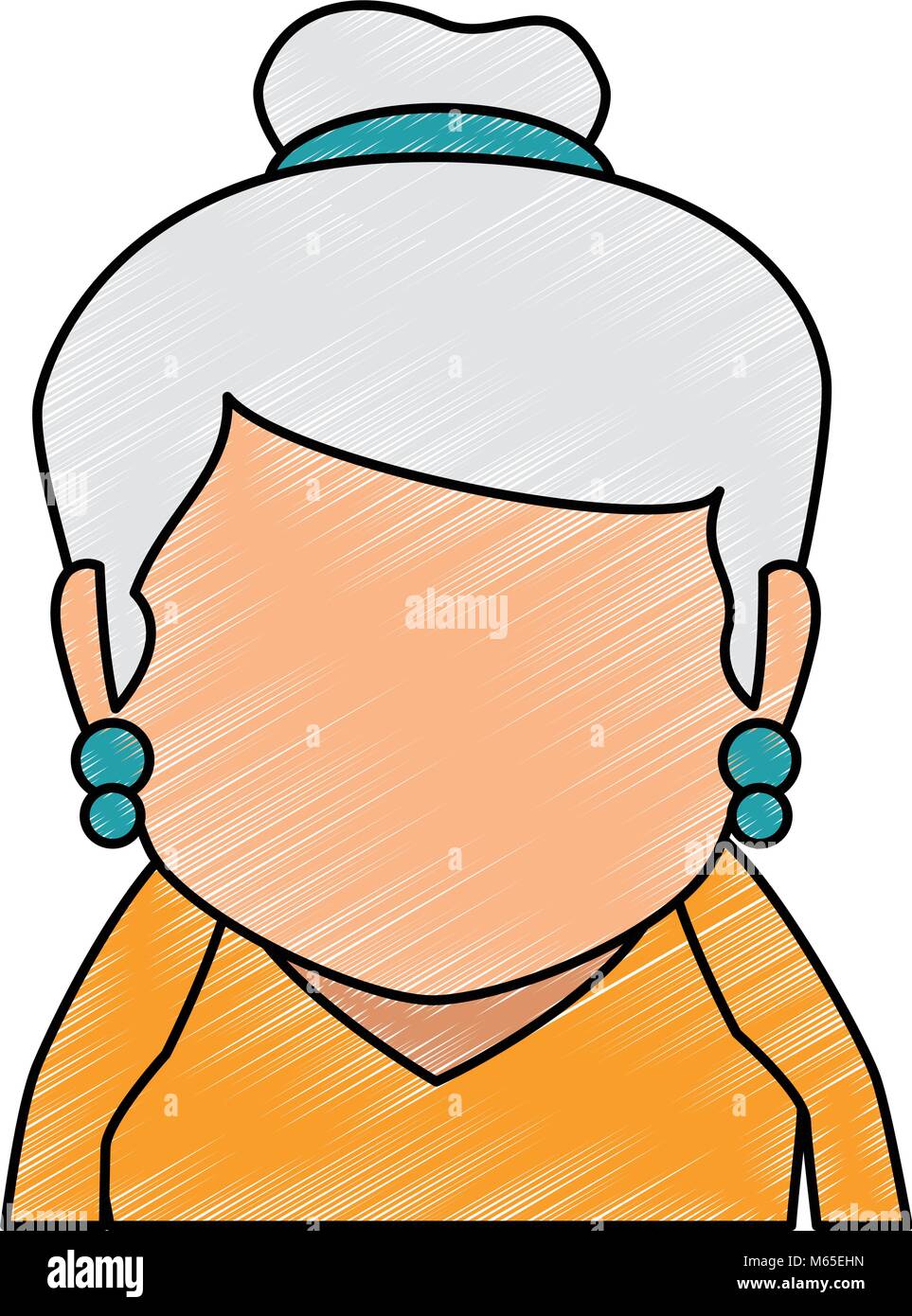 cute grandmother avatar character vector illustration design Stock ...