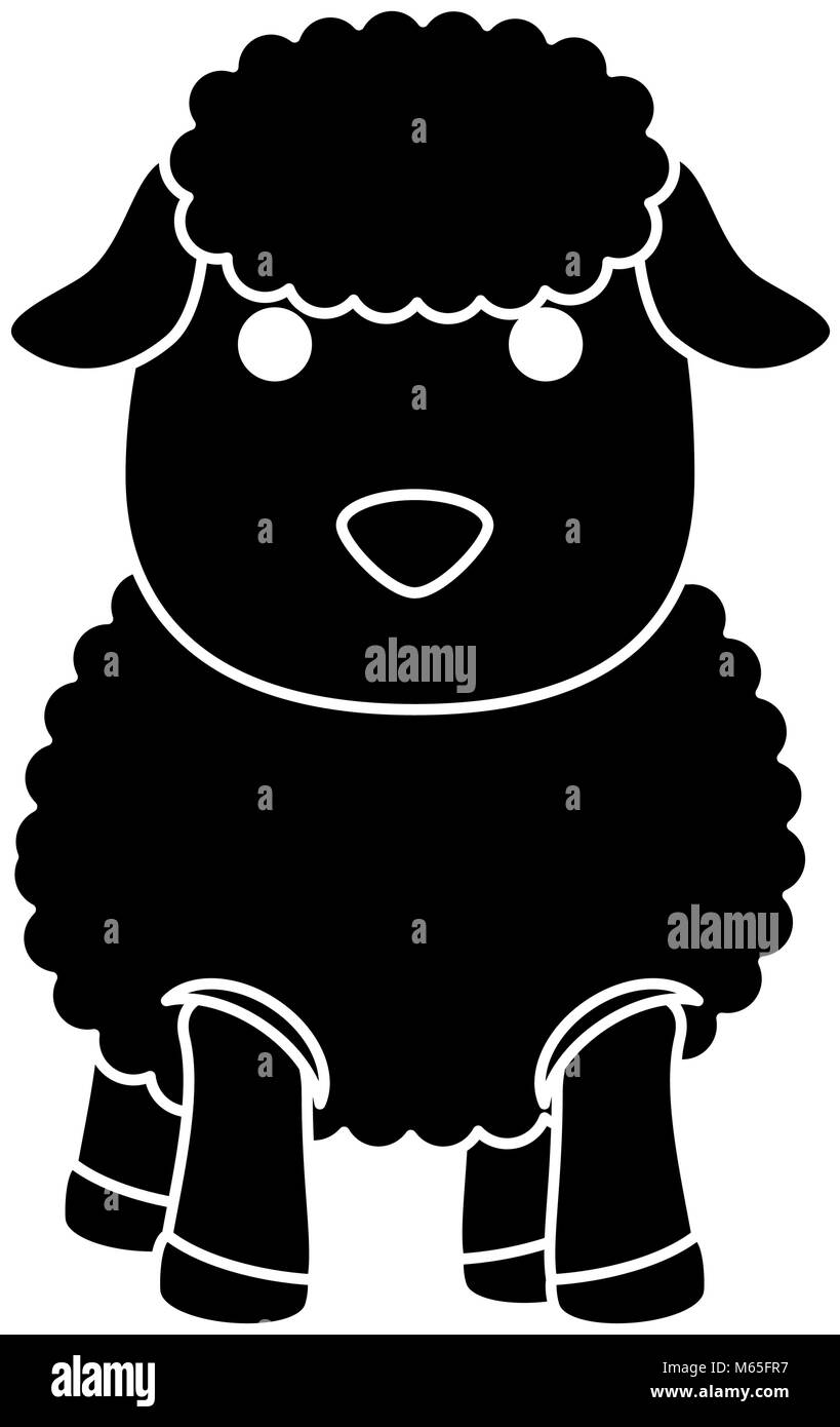 cute sheep character icon vector illustration design Stock Vector Image ...