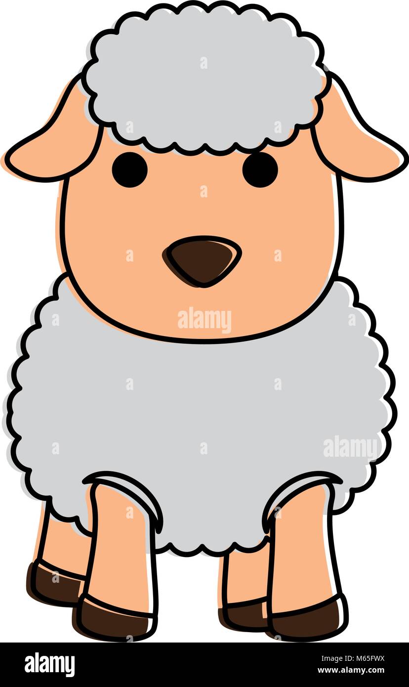 cute sheep character icon vector illustration design Stock Vector Image ...