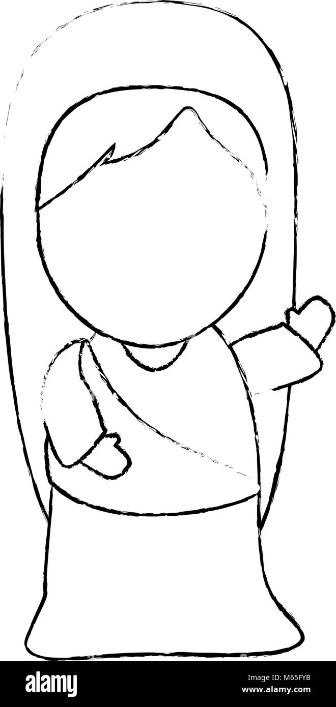 cute virgin mary character Stock Vector Image \u0026 Art - Alamy, image size:660x1390