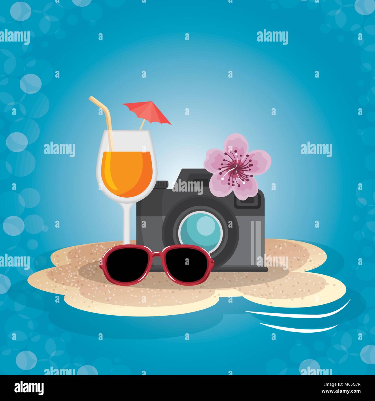 summer vacattions set icons Stock Vector Image & Art - Alamy
