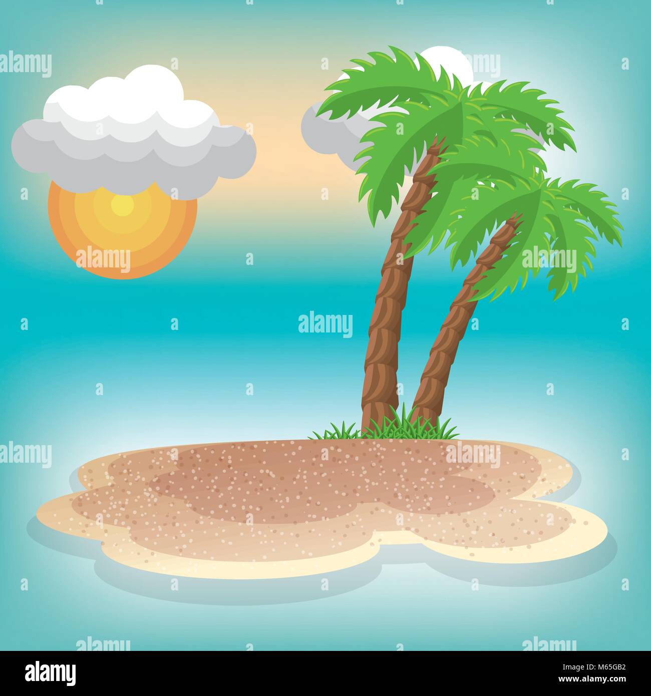 summer vacation seascape scene Stock Vector Image & Art - Alamy