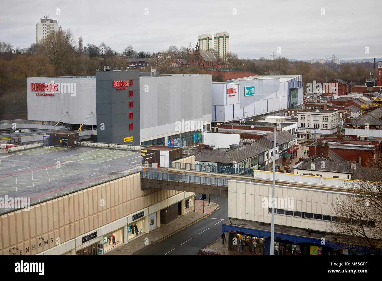 Stockport Merseyway shopping centre extension Redrock Stock Photo Alamy