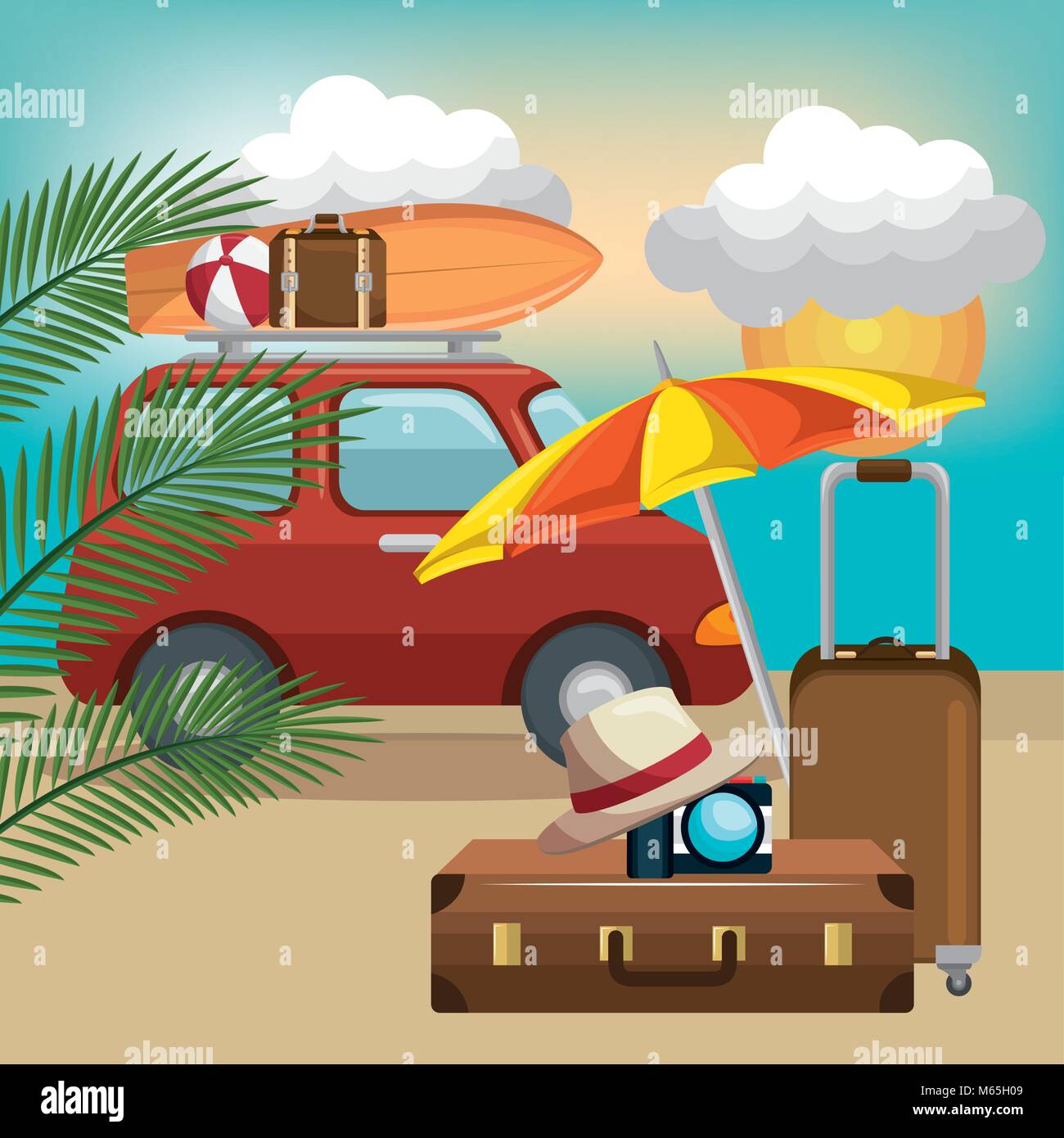 summer vacattions set icons Stock Vector Image & Art - Alamy
