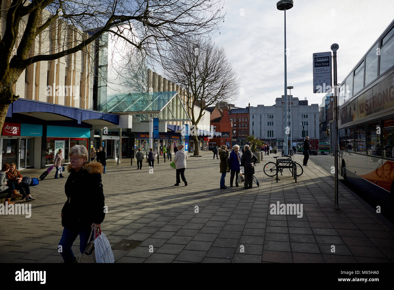 Merseyway shopping centre in Stockport on a busy day Stock Photo Alamy