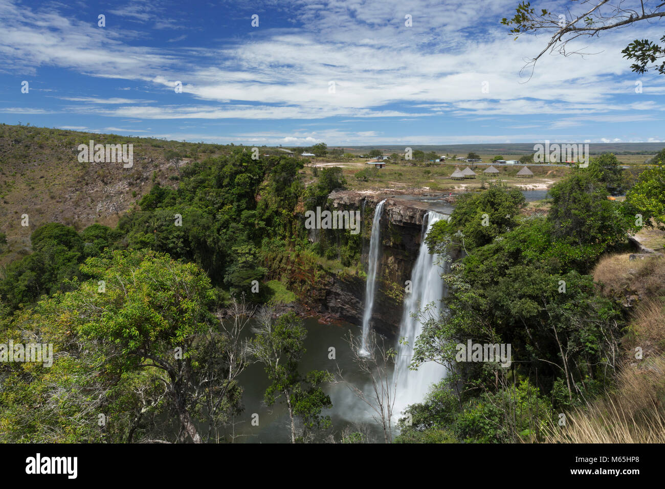 Kama Meru Falls, Canaima National Park. Stock Photo