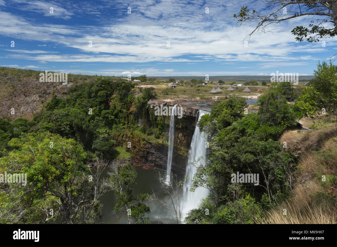 Kama Meru Falls, Canaima National Park. Stock Photo