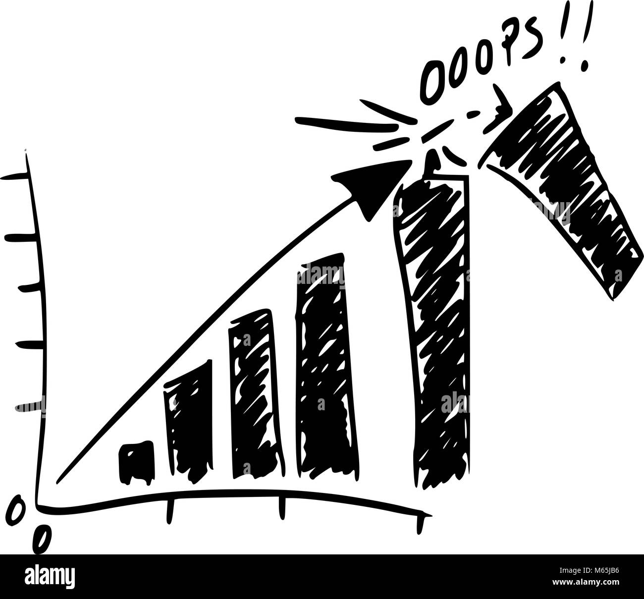 Graphics Tables showing rise and falls in markets Stock Vector