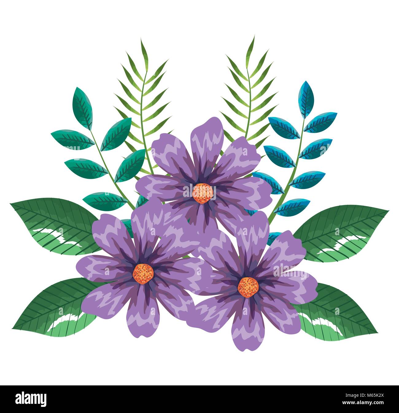 tropical and exotics flowers and leafs Stock Vector Image & Art - Alamy
