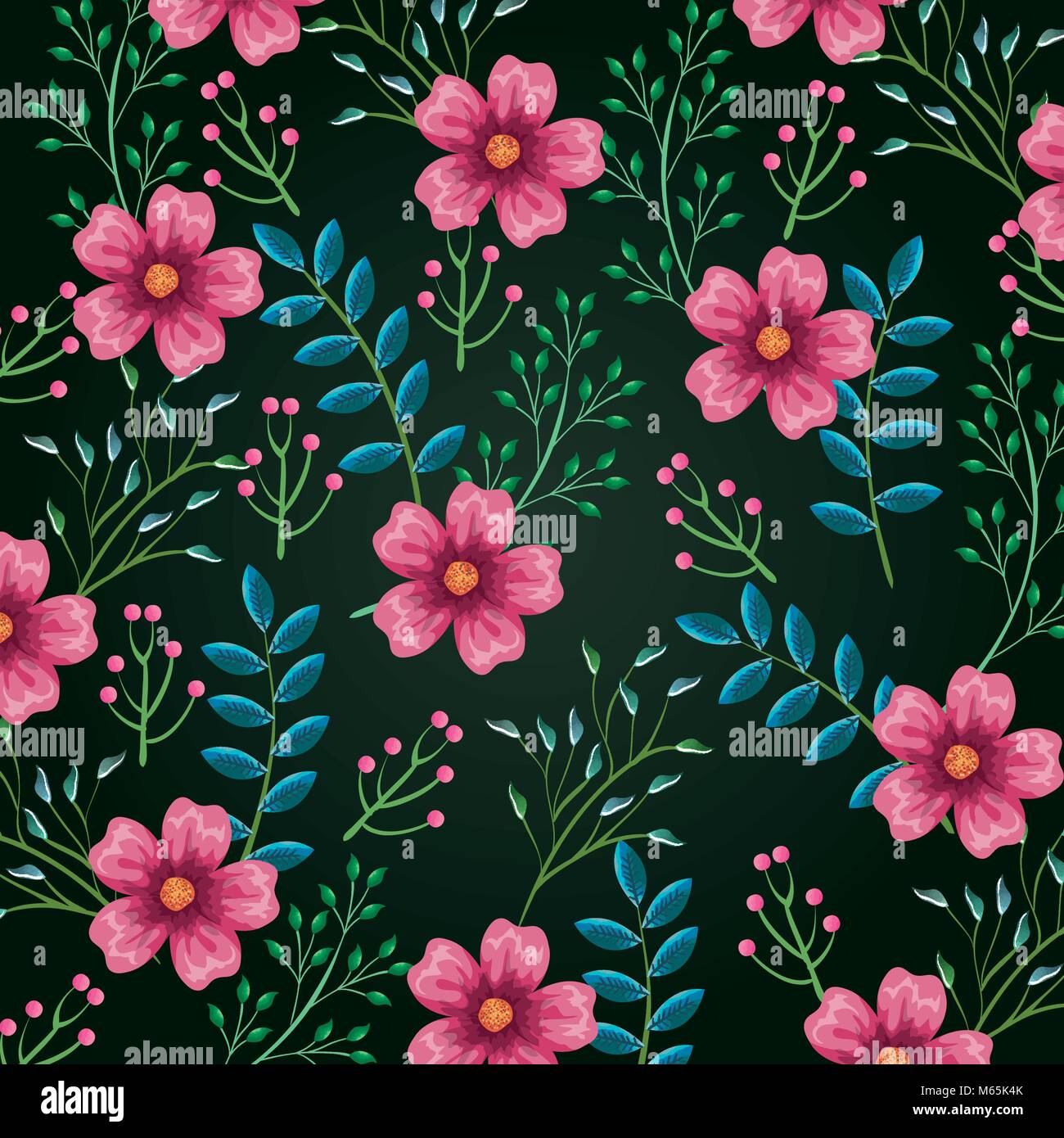 tropical and exotics flowers and leafs Stock Vector Image & Art - Alamy