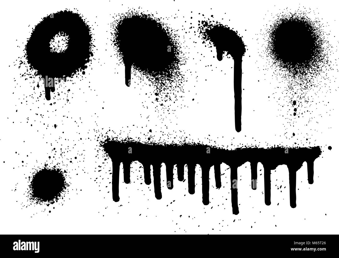 Spray Paint Elements Set Stock Vector Image & Art Alamy