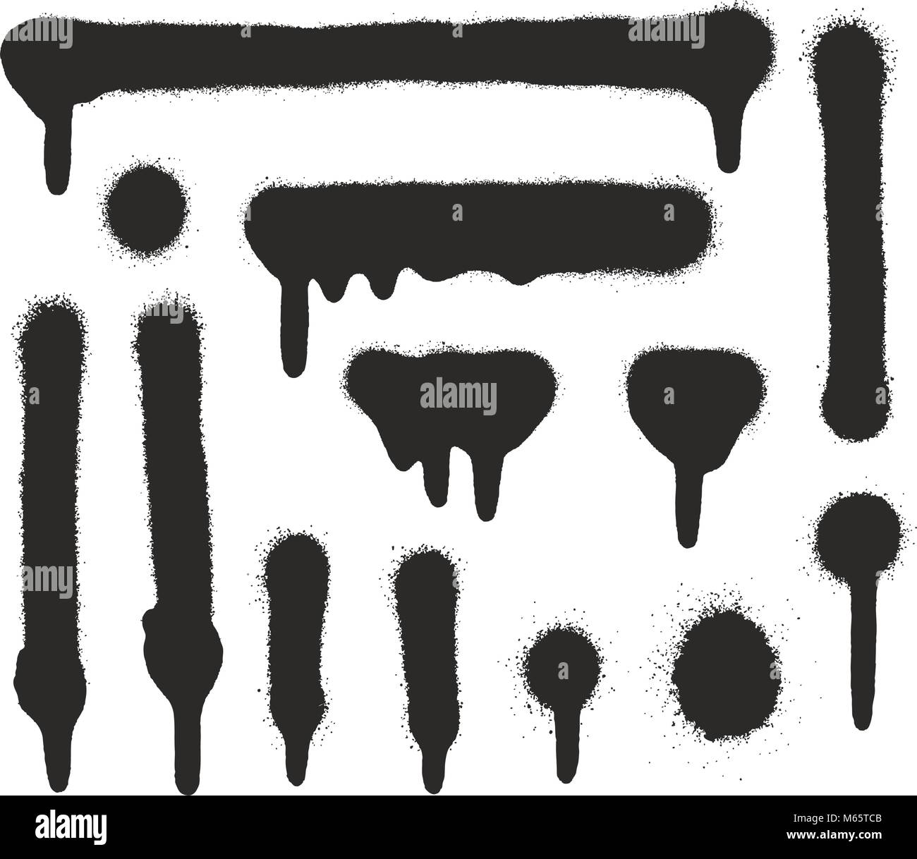 Spray Paint Elements Set Stock Vector Image & Art Alamy