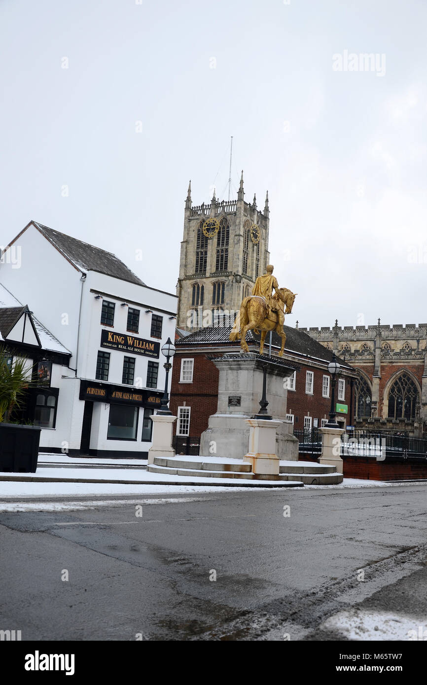 King billy statue, Market Place, Kingston Upon Hull Stock Photo