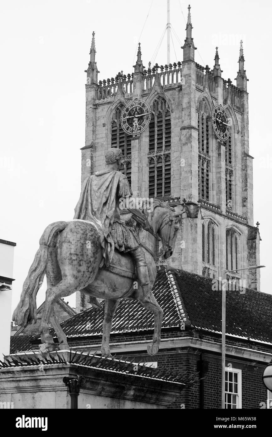 King billy statue, Market Place, Kingston Upon Hull Stock Photo