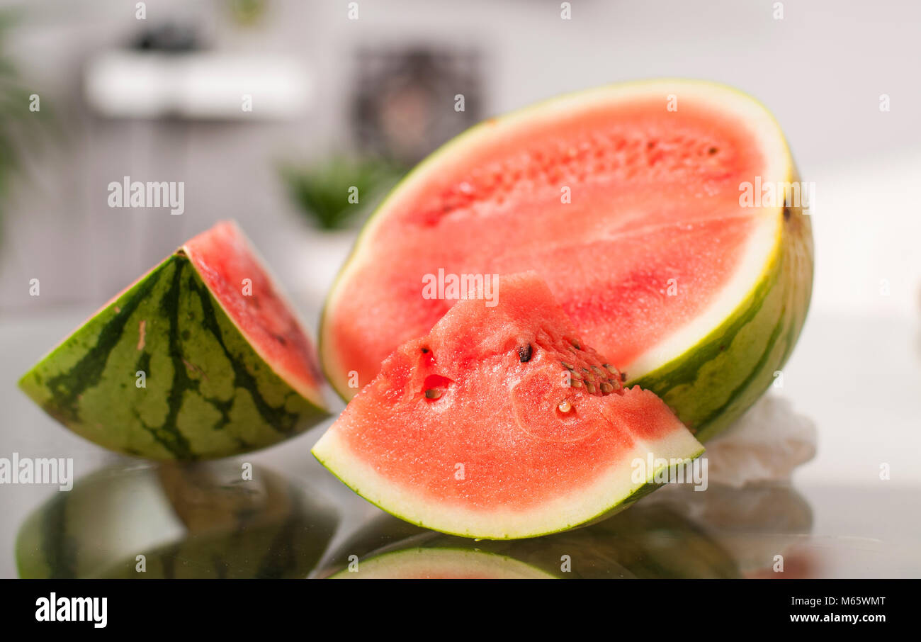 Watermelon on table, diet concept Stock Photo Alamy