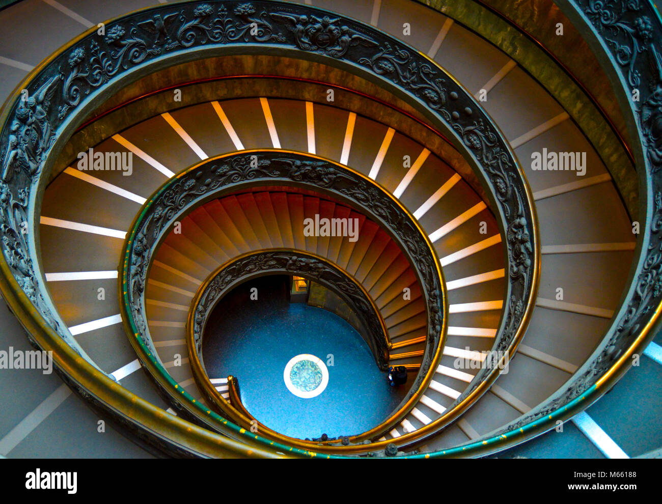 Vatican museums beautiful  spiral stairs for public in Vatican City Stock Photo