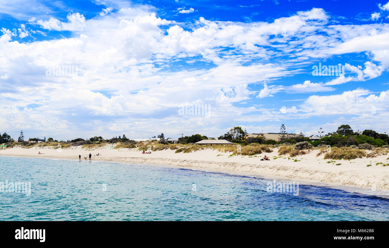 South Beach dog beach in South Fremantle, Western Australia Stock Photo