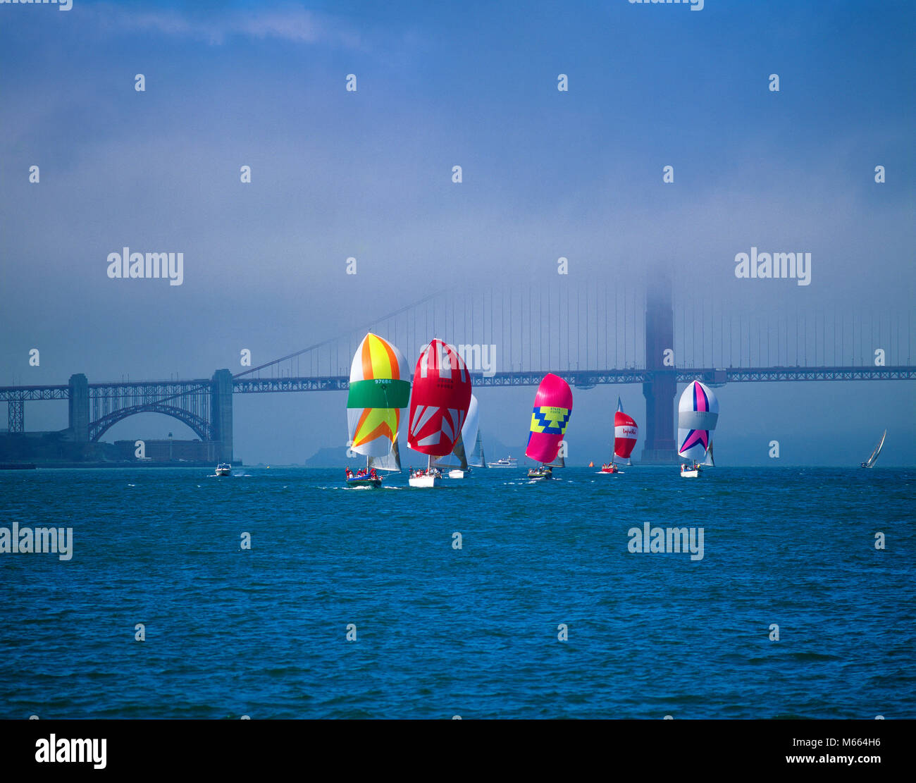 Sailing, San Francisco, Golden Gate Bridge, California Stock Photo