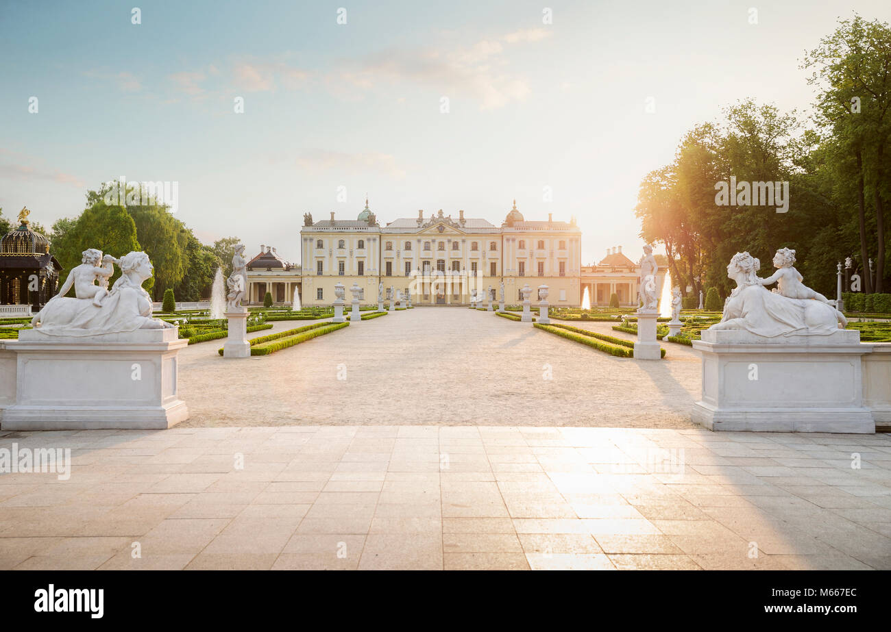 The Branicki Palace and park in Bialystok, Poland Stock Photo
