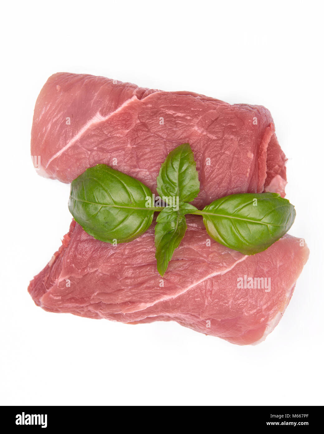 pork meat isolated on a white background Stock Photo - Alamy