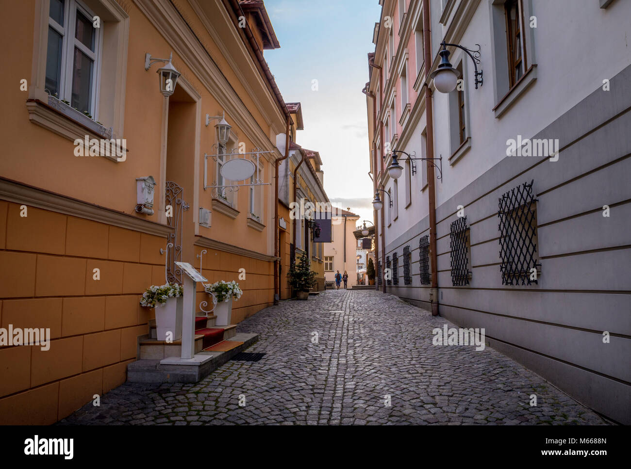 Street in old town of Rzeszow, Poland Stock Photo