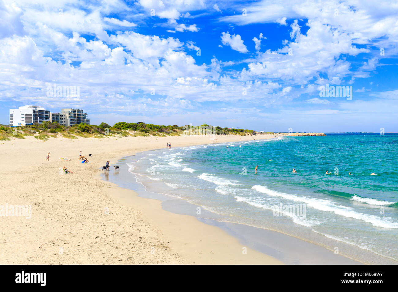 South Beach dog beach in South Fremantle, Western Australia Stock Photo