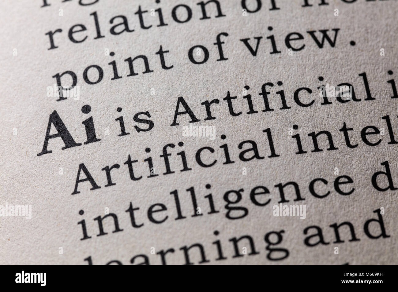 Fake Dictionary, Dictionary definition of the word Ai, Artificial