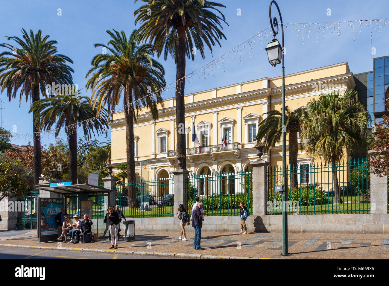 City Hall, Mairie, Ajaccio, Corsica, France Stock Photo