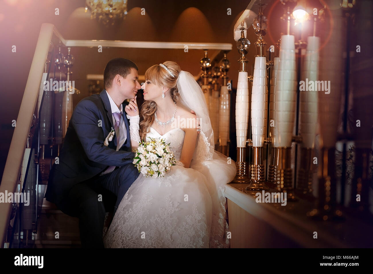 Beautiful bride groom posing on hi-res stock photography and images - Alamy