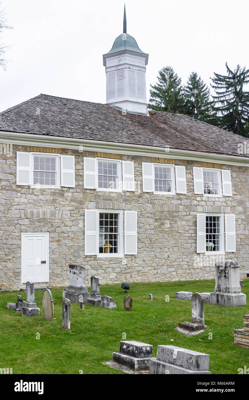 West Virginia Greenbrier County,Lewisburg,Church Street,The Old Stone Presbyterian Church,religion,belief,faith,worship,House of God,Christian,built 1 Stock Photo