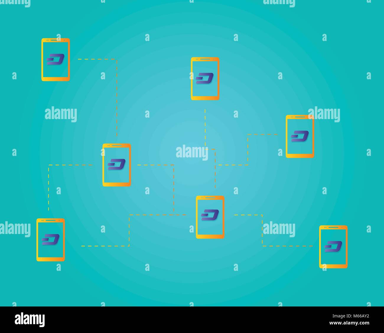 Dash blockchain work technology background Stock Vector Image & Art - Alamy