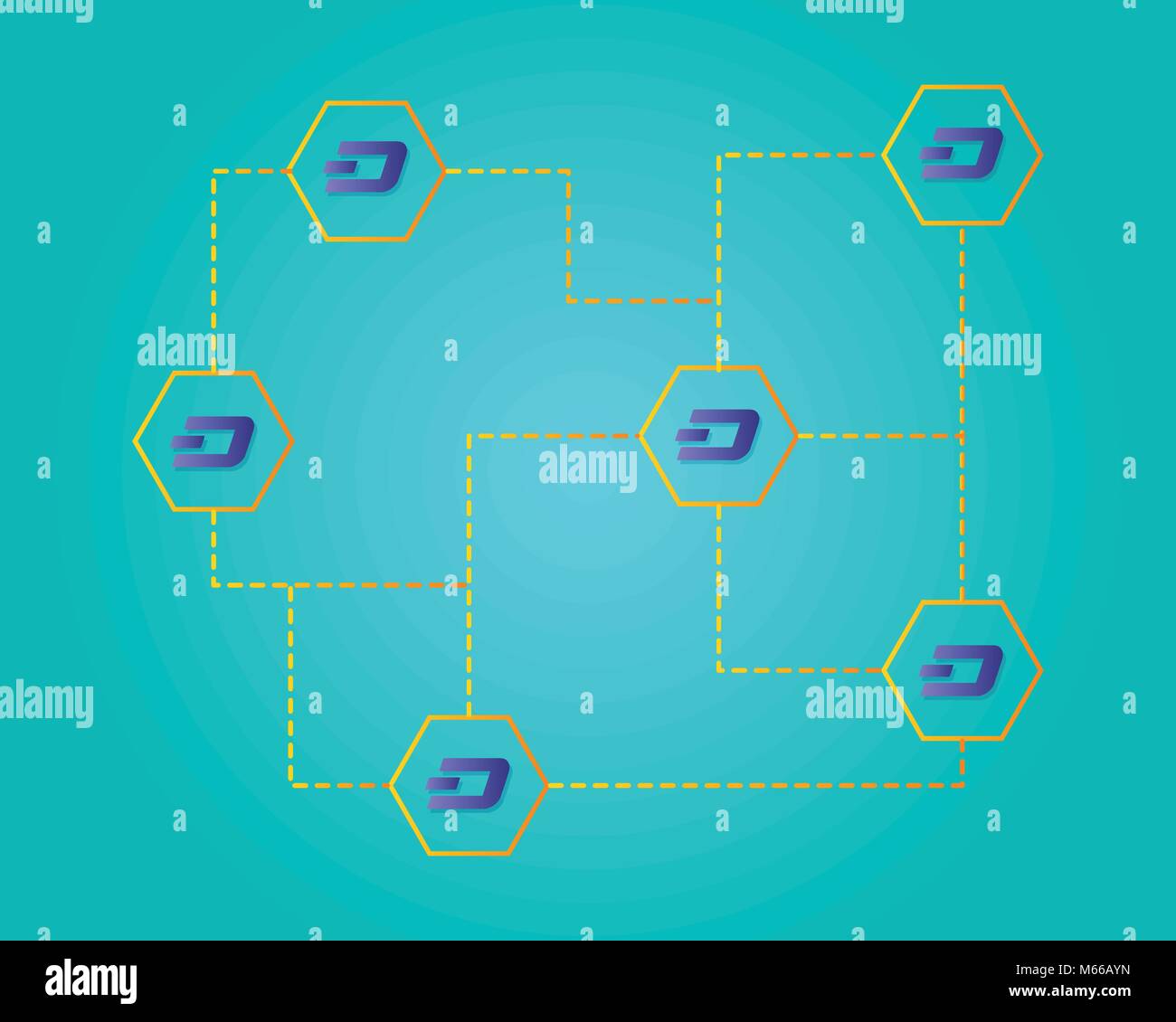 Dash blockchain work technology background Stock Vector Image & Art - Alamy