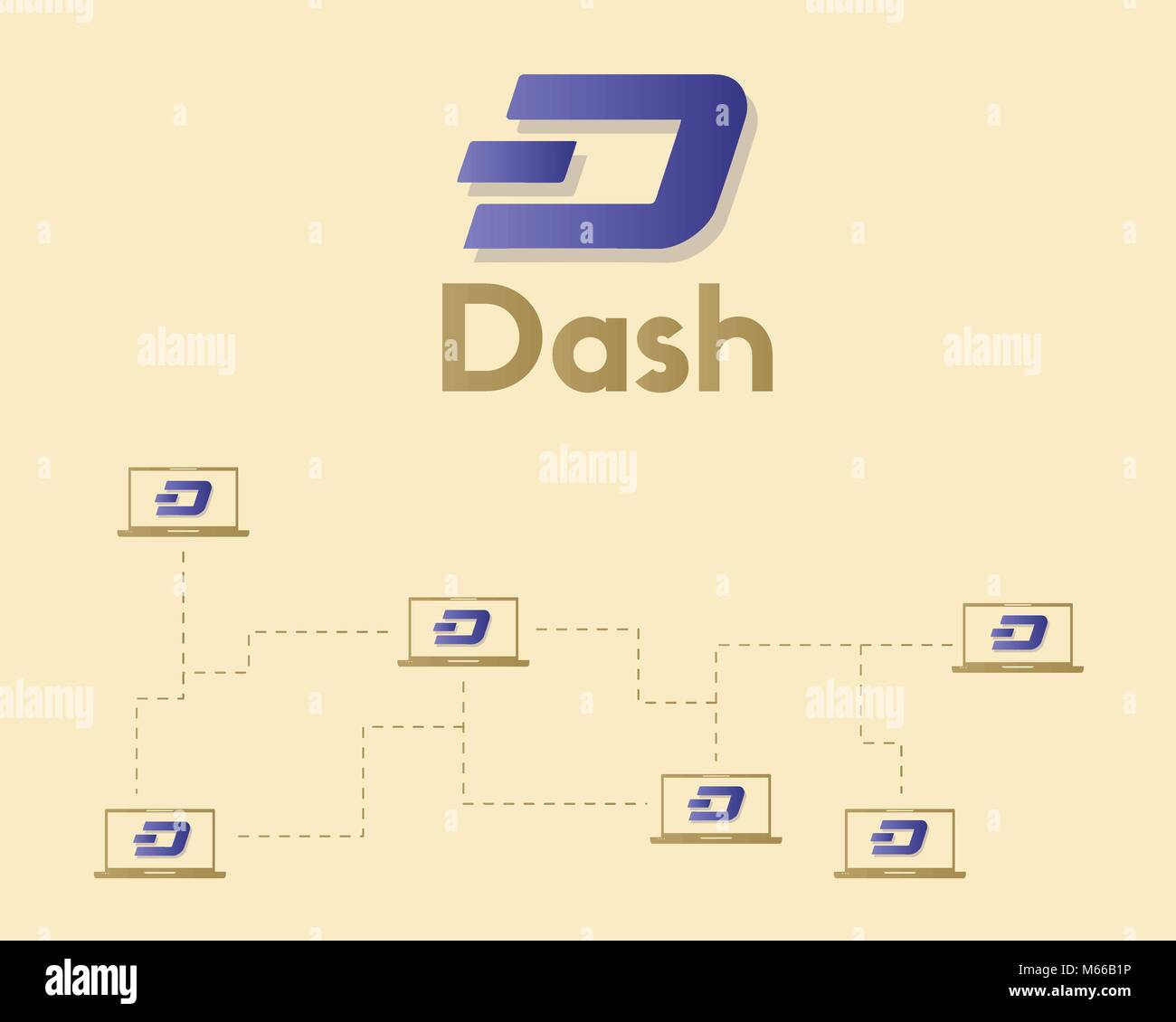 Dash blockchain concept technology background Stock Vector Image & Art ...
